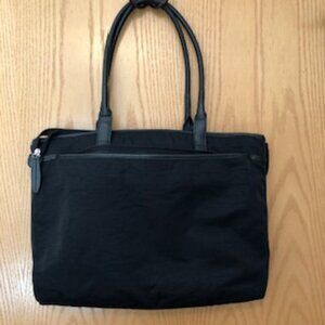 Vintage 1990s Eddie Bauer Laptop Tablet Briefcase Attache Tote Bag Black
